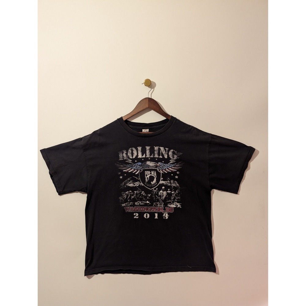 Delta Rolling Thunder T-Shirt Mens XL Black Good POW-MIA 2013 Biker Tee